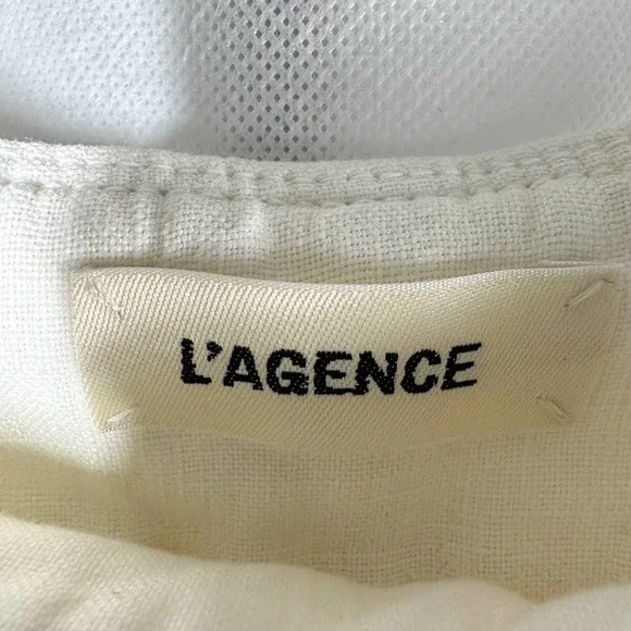 L’AGENCE Dee High Rise Sailor Linen Pants Bone color Size 25 - Picture 8 of 12